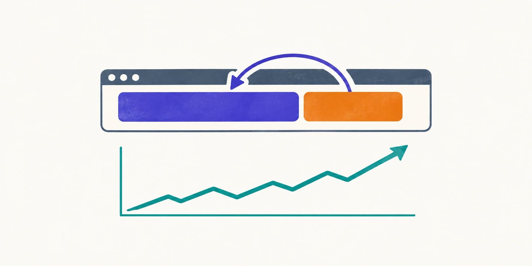 How yourbrand.com/blog builds authority back to your root domain, with a rising SEO trend line below