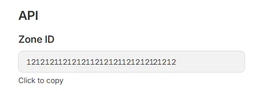 Cloudflare Zone ID location